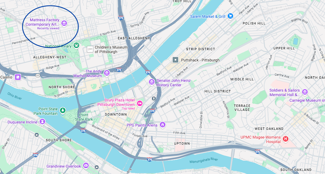 Map to Mattress Factory